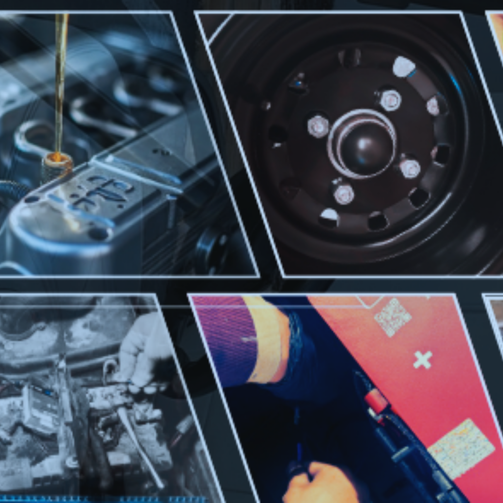 Collage of different mechanical processes