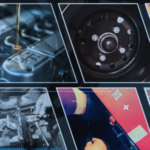 Collage of different mechanical processes