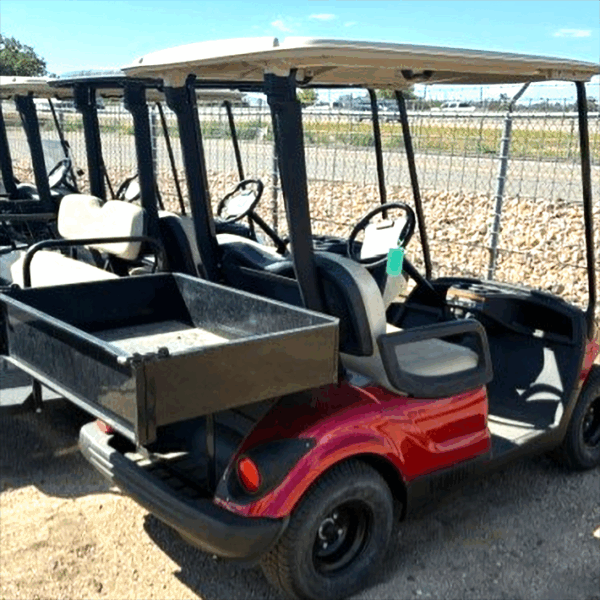 2012 Jasper Red Yamaha Utility Golf Cart DC/ Electric - Image 3