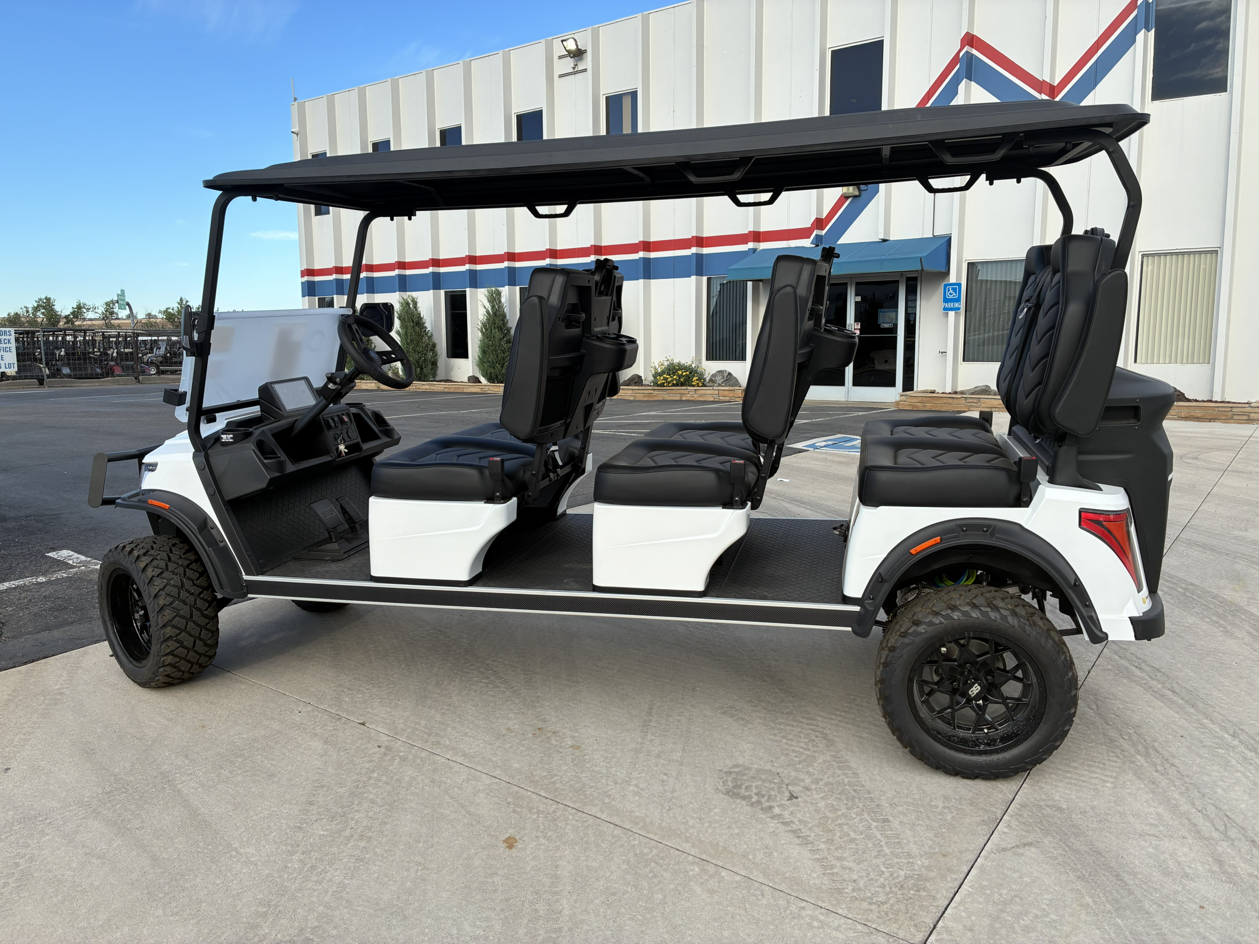 2026 Whisper White FF6 Lifted Six-Passenger Golf Car - Image 3