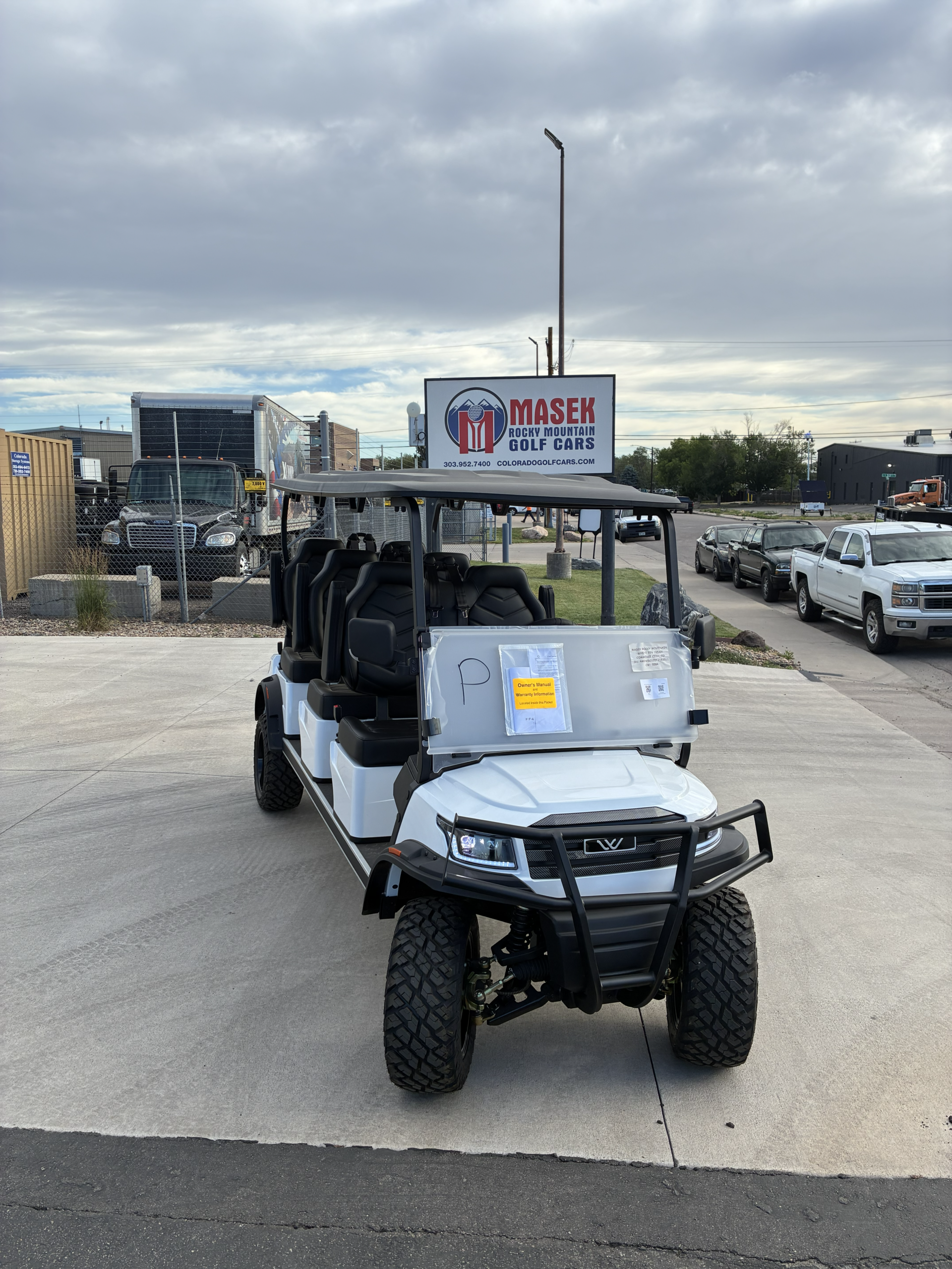 2026 Whisper White FF6 Lifted Six-Passenger Golf Car - Image 2