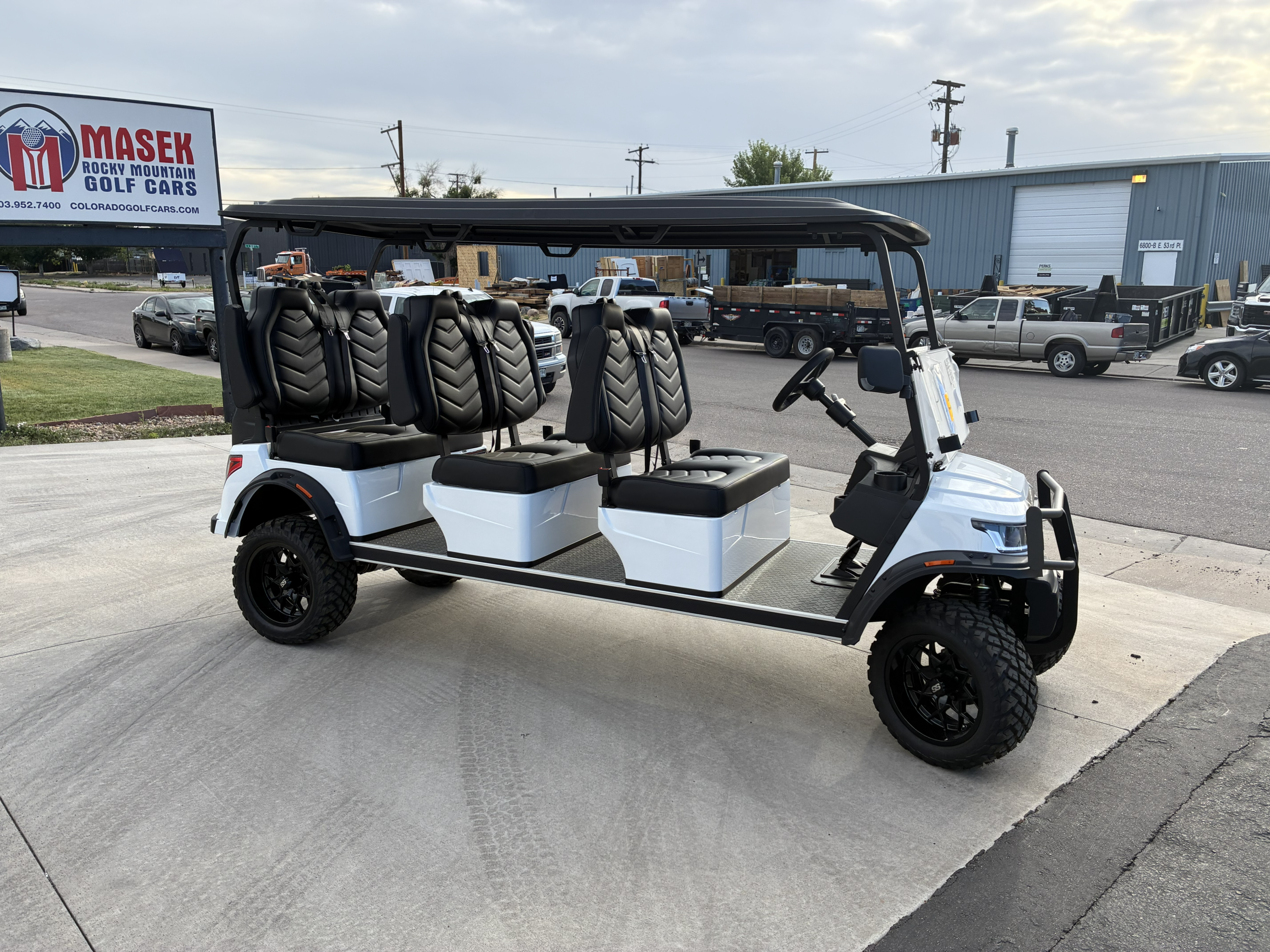 2026 Whisper White FF6 Lifted Six-Passenger Golf Car